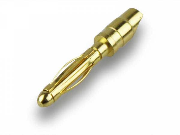 Goldkontakt Ø2,0mm Stecker